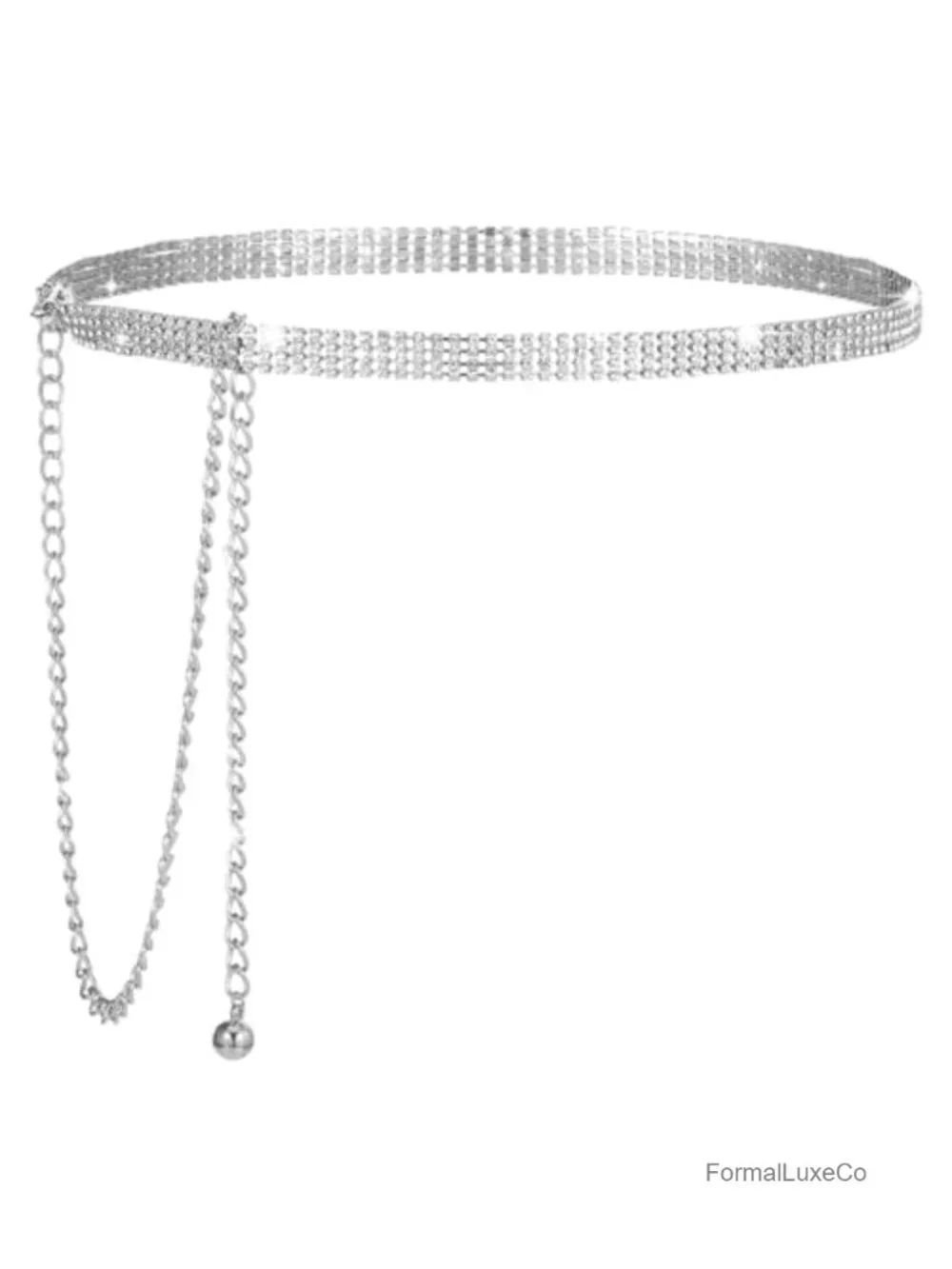 Rhinestone Waist Belt for Formal Dress Wedding Gown Wide Sparkle